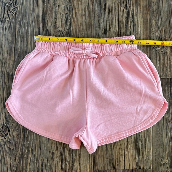 Rebel Sky Sweat Shorts Womens Sz Sm Pink Elastic Drawstring Pockets 2.5” Inseam - Picture 6 of 7